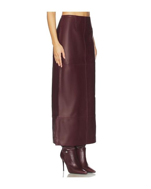 SRG Red Mango Leather Skirt