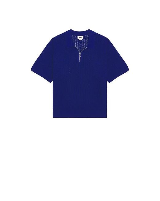 Sudadera Con Un Cuarto De Cremallera Grant En Color Azul Talla (También En M, Xl/1X) Obey de hombre de color Blue