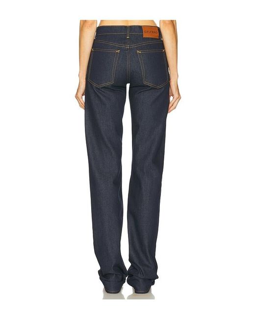 GRLFRND Blue Graham Low Rise Straight Cuffed