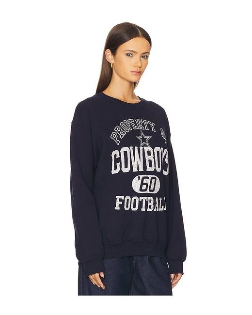 Junk Food Blue Cowboys Property Crew Sweatshirt