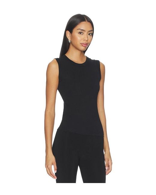 ÉTERNE Black Fitted Muscle Tank
