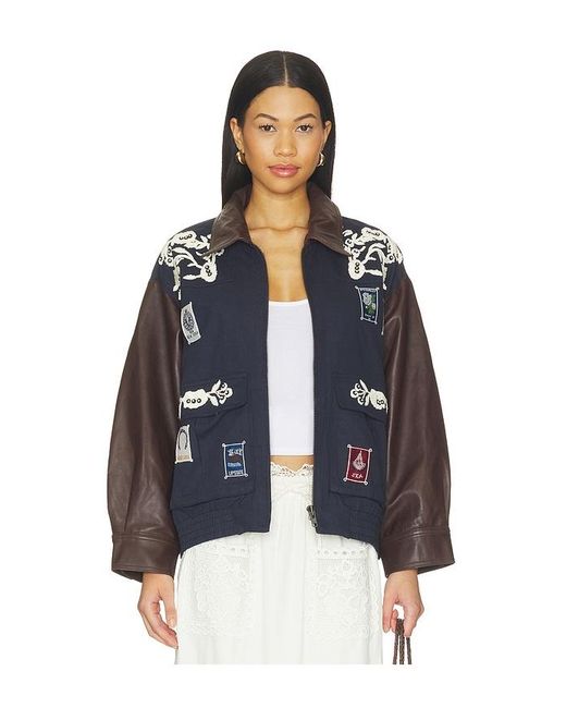 Sea Blue Georgie Sportswear Embroided Jacket