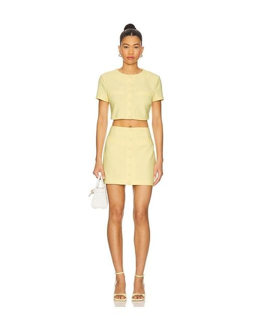 Lovers + Friends Yellow Reid Top
