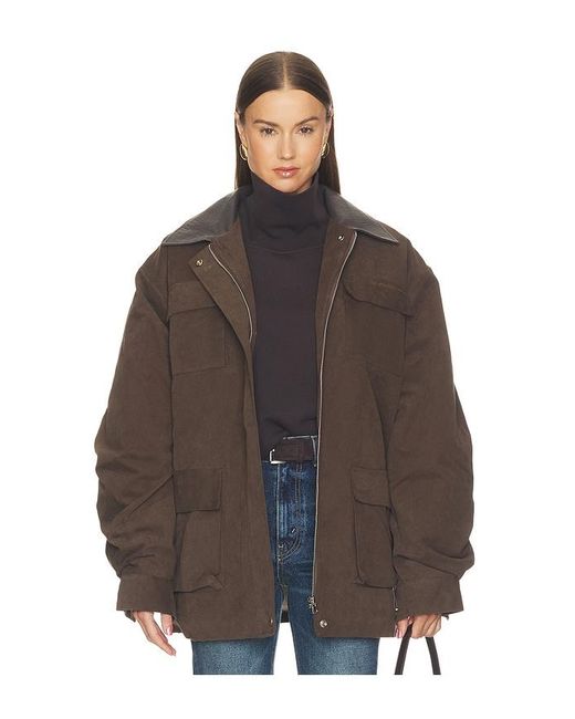 Source Unknown Brown Baia Fleece Barn Jacket