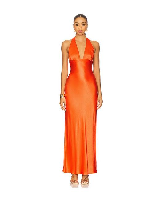 Bec & Bridge Carmela Halter Dress Orange