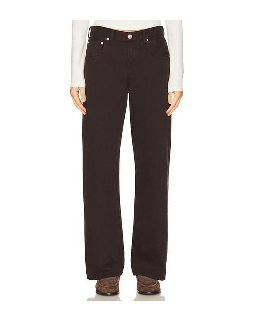Citizens of Humanity Black Lindz Low Rise Easy Straight Jeans