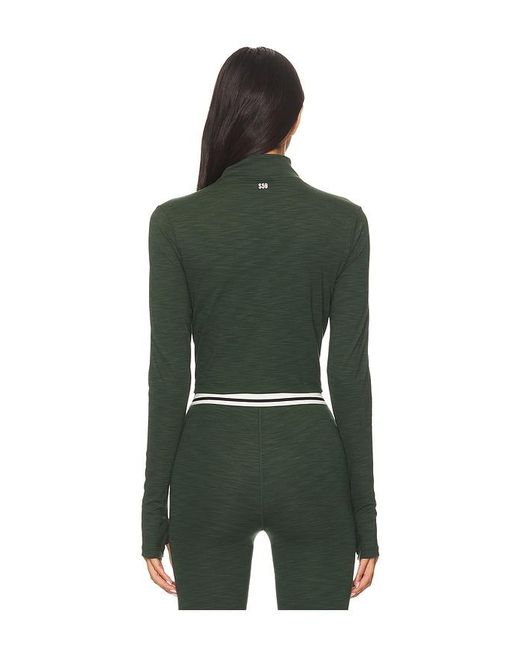 Splits59 Green Stevie Active Rib Half Zip Sweatshirt