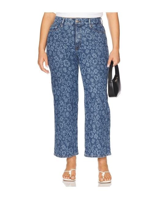 GOOD AMERICAN Blue Good Waist Cropped Palazo