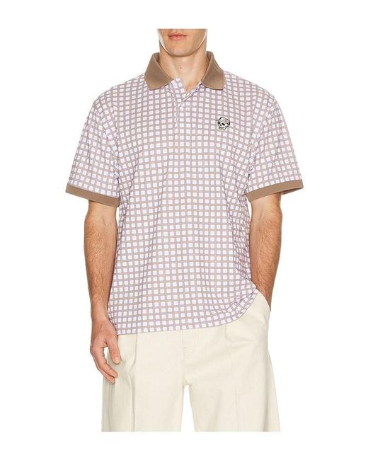 Devereux Golf White The Gingham Polo for men