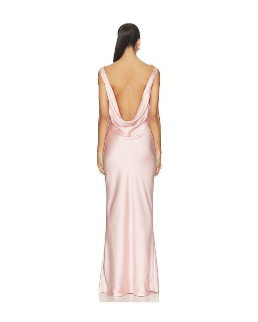 Norma Kamali Multicolor Sleeveless Low Back Drape Gown