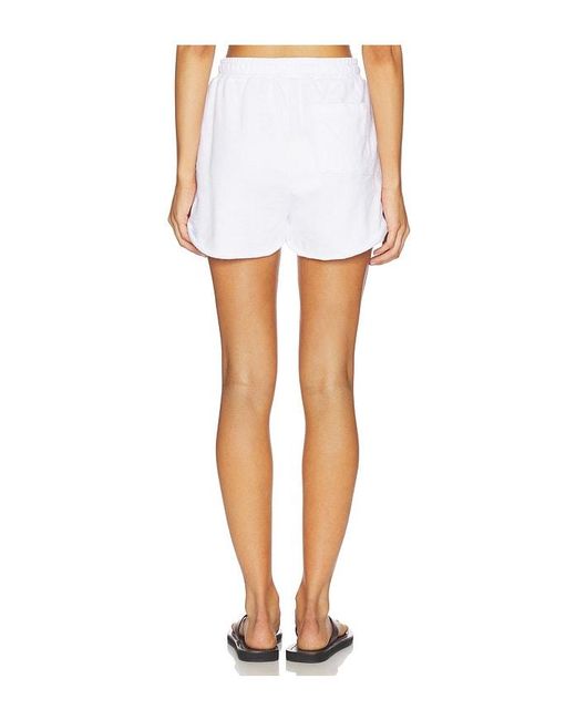 Bobi White Folded Hem Shorts