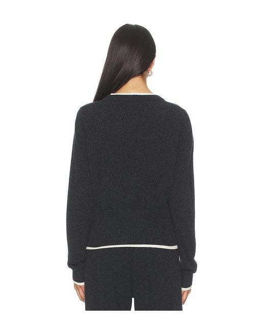 Artless Black Tove Layered Cashmere Crewneck
