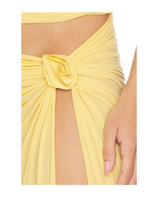 Maygel Coronel Yellow Pollera Skirt