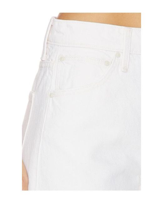 Mother White The Dodger Skimp Jeans