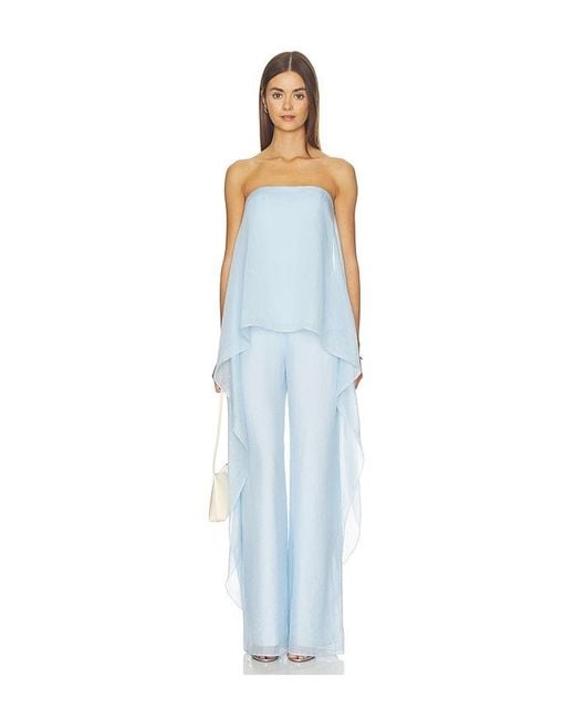 Amanda Uprichard Blue Jenny Jumpsuit