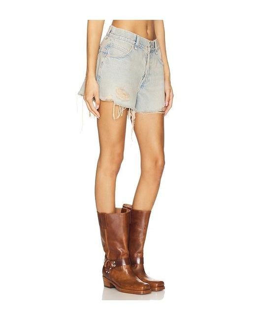 Free People Blue X We The Free Now Or Never Denim Short