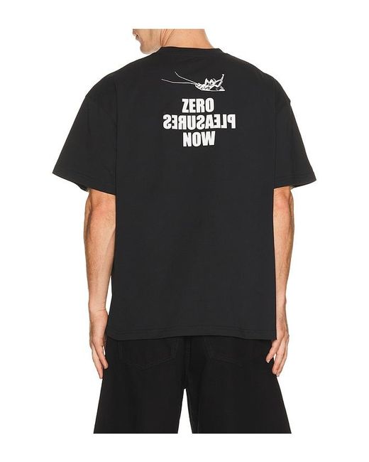 Pleasures Black X Zero Skateboards Roaches T-Shirt for men