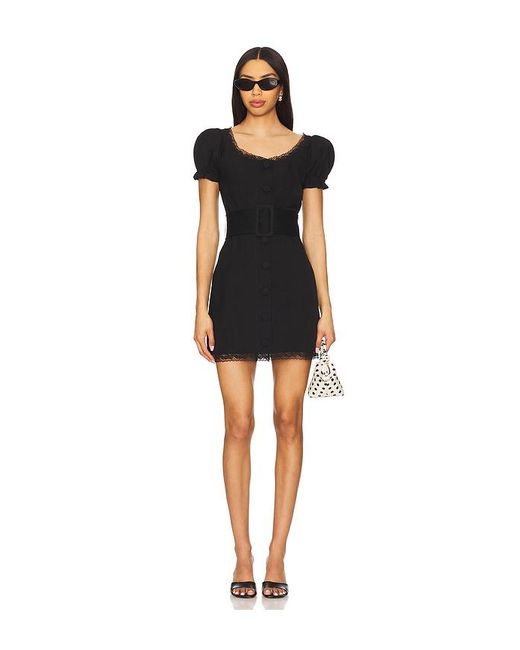 For Love & Lemons Shawna ミニドレス Black