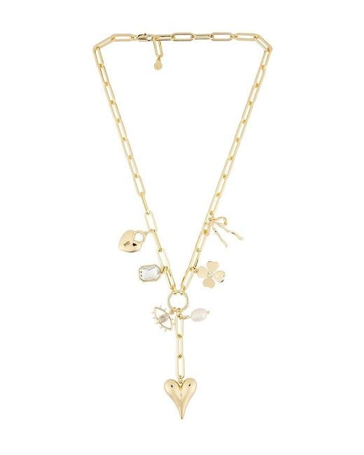 Ettika Metallic X Revolve Lariat Charm Necklace