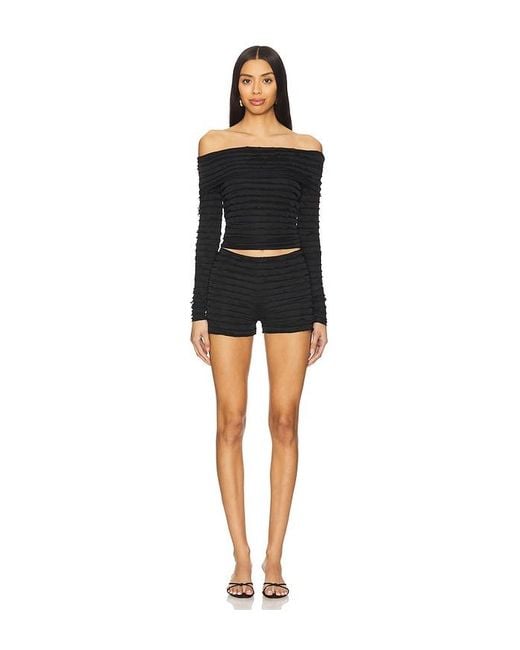 superdown Black Jessamine Short Set