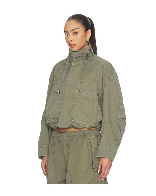 Alexander Wang Green Cargo Jacket With Articulated Pockets