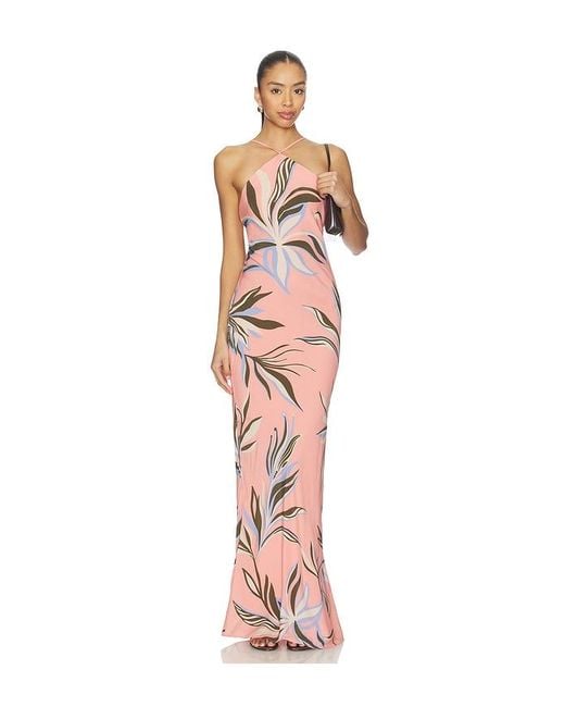 Rococo Sand White Strap Long Dress
