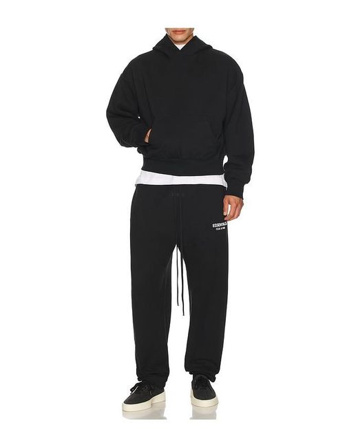 Fear Of God Black Classic Fit Fleece Sweatpant for men