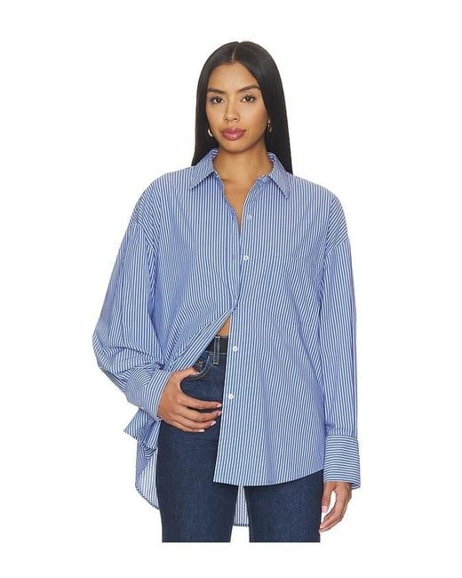 WAO Blue Poplin Button Up