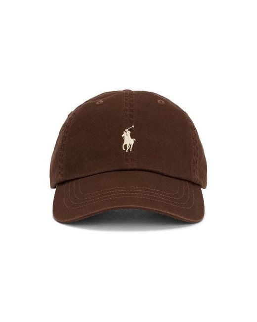 Polo Ralph Lauren Brown Cotton Chino Ball Cap