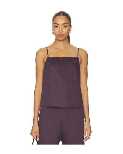 Leset Purple Yoko Tie Back Top