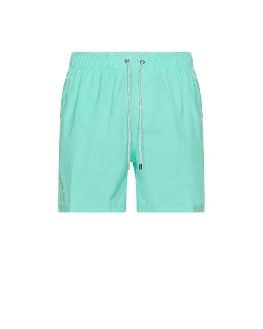 Vintage Summer Green Vintage Wash Volley Swim Short for men