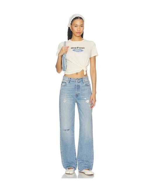 Junk Food White Ford Fast Girl Tee