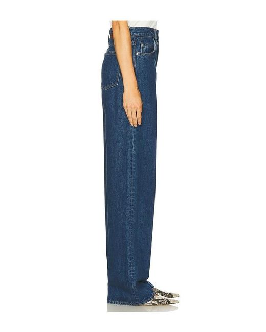 GRLFRND Blue Rey Mid Rise Trouser
