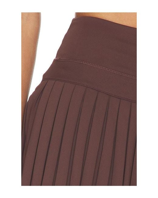 Gold Hinge Brown Pleated Tennis Skirt