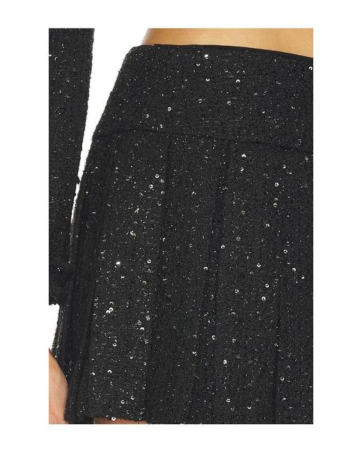 Alice + Olivia Black Emilie Box Mini Skort