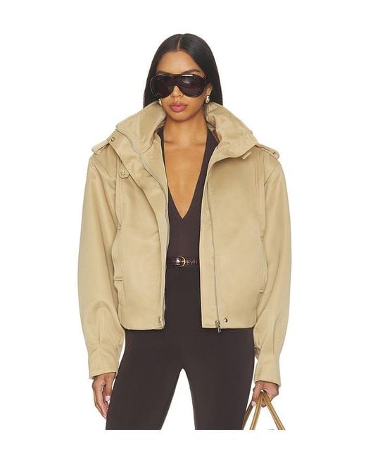 Source Unknown Natural Barlow Flight Bomber Jacket