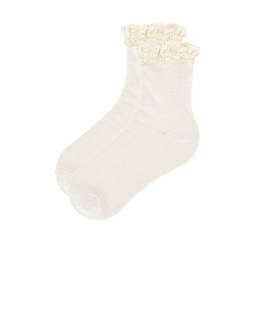 Free People White Beloved Waffle Knit Ankle