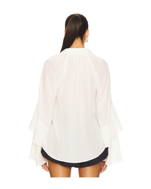 Veronica Beard White Demaris Blouse