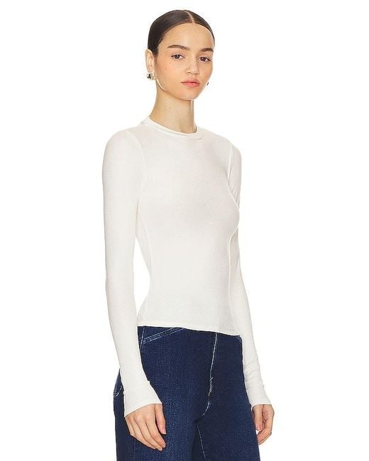 Lovers + Friends White Hailey Long Sleeve Tee