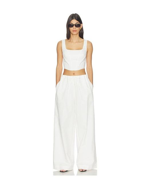 Jonathan Simkhai White Clio Cotton Bustier Top