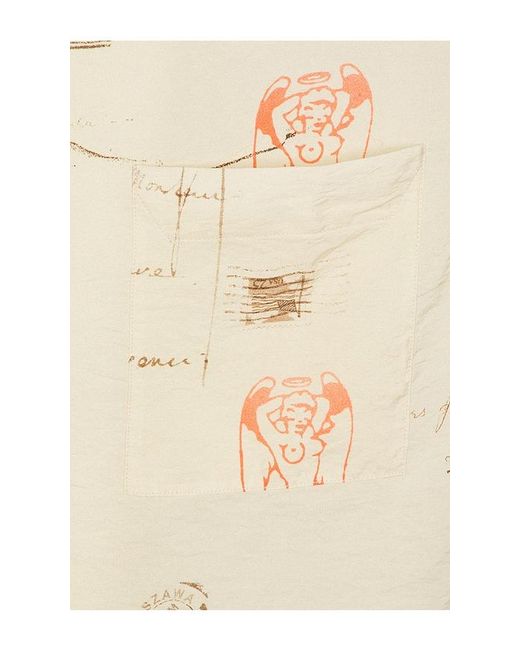 M I S B H V Natural Devil & Angel Postcard Shirt for men