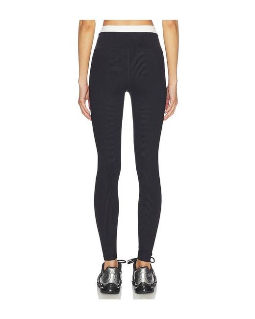 Year Of Ours Blue Ribbed Layered Legging
