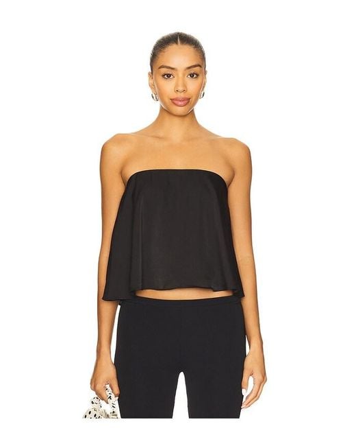MORE TO COME Black Cassidy Strapless Top