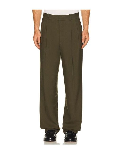 Jonathan Simkhai Green Julian Pleated Trouser for men