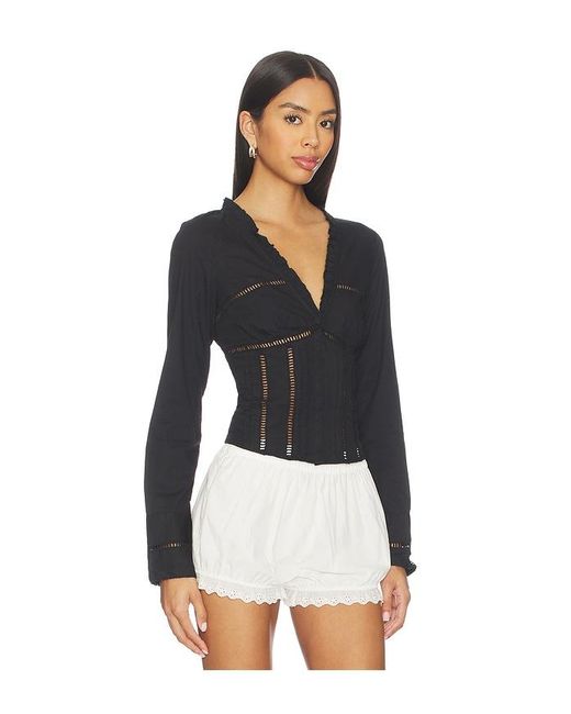 Free People White Frankie Corset Top