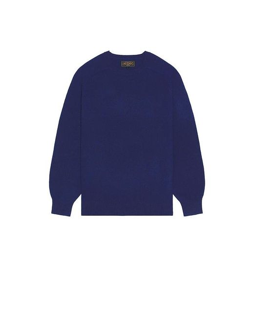 Beams Plus Blue Crew 9G Sweater for men
