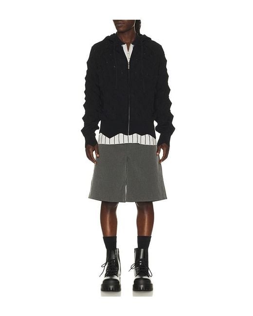 MADFRENZY Gray Knit Polo for men