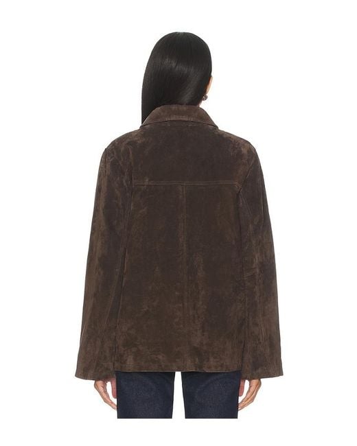 WeWoreWhat Brown X Premium Suede Button Front Jacket