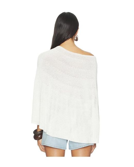 SNDY'S White Misty Knit Poncho