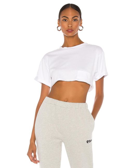 h:ours Super Cropped Pocket Tee in 